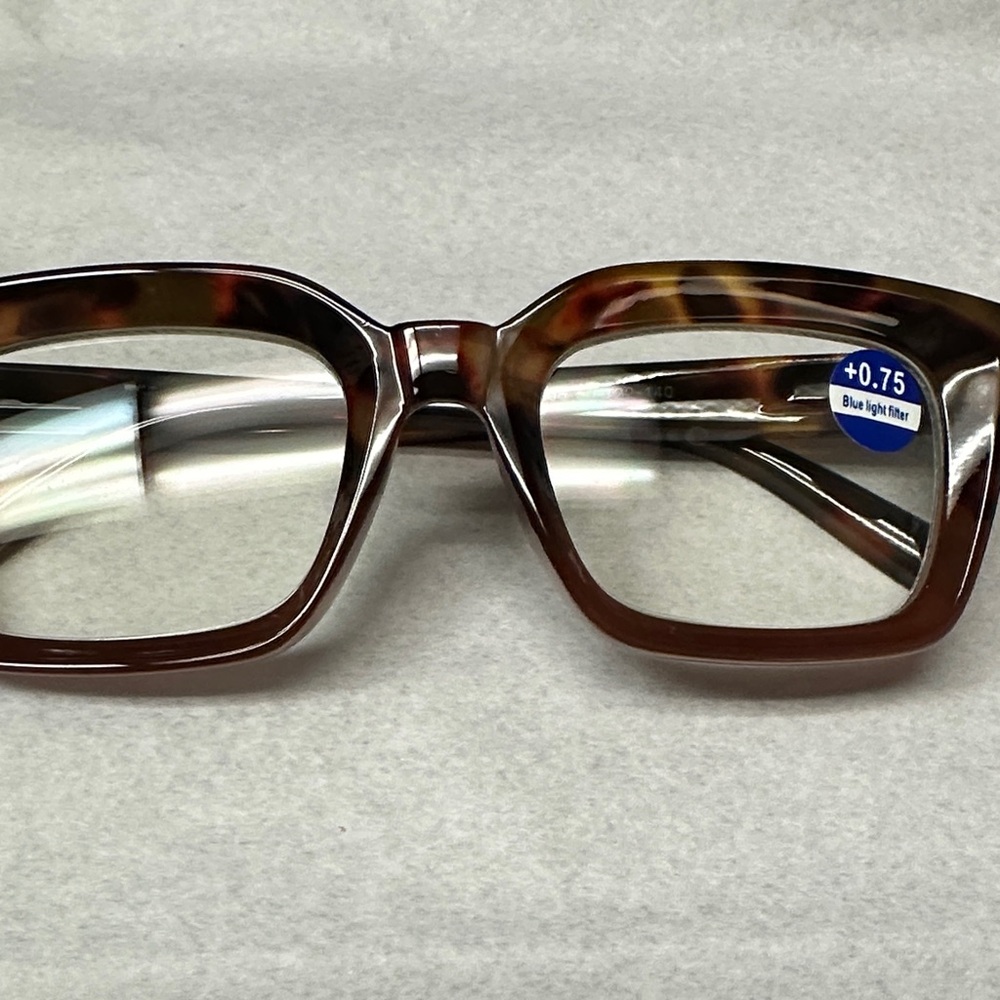 ❣️5|$25❣️Brown Square Women's Glasses +0.75 blue light filter. 🆕